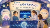 あなたのこころのやすらかさは??　〜脳のアルファ波を測ります〜