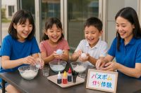 体験しよう! 地層処分　火山灰や溶岩の一部を使ったバスボムづくりと、不思議なねんどの実験!