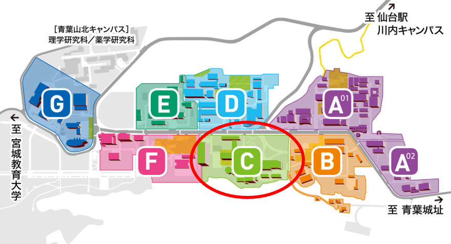 青葉山キャンパス全体図